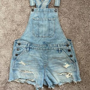 Denim Short Overalls